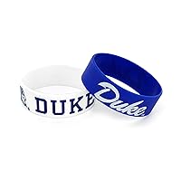 aminco NCAA mens Silicone Rubber Bracelet Set, 2-Pack