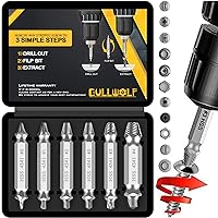 Damaged Screw Extractor - Remover for Stripped Head Screws Nuts & Bolts | Drill Bit Tools for Easy Removal of Rusty & Broken Hardware | High Speed Steel | Superb Gift for Men