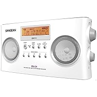 Sangean PR-D5 Portable Radio with Digital Tuning and RDS (White)