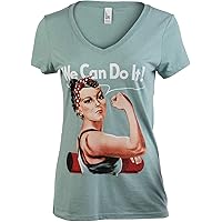 Rosie The Yogi | Cute, Funny Riveter Yoga Mat Fun Workout V-Neck T-Shirt Top for Women