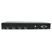 Tripp Lite 4 Port Presentation Switch, 4K 60 Hz, HDMI, DisplayPort, USB-C & VGA to HDMI, (B320-4X1-MH)
