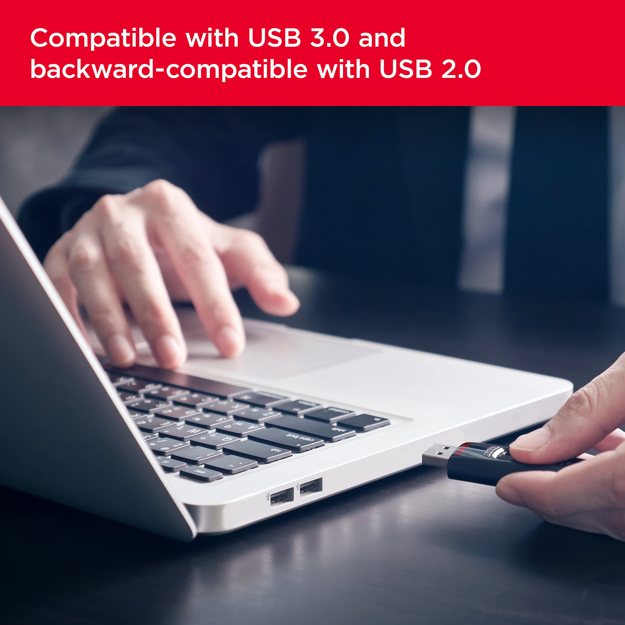 SanDisk 64GB 2-Pack Ultra USB 3.0 Flash Drive (2x64GB) - SDCZ48-064G-GAM462, Black