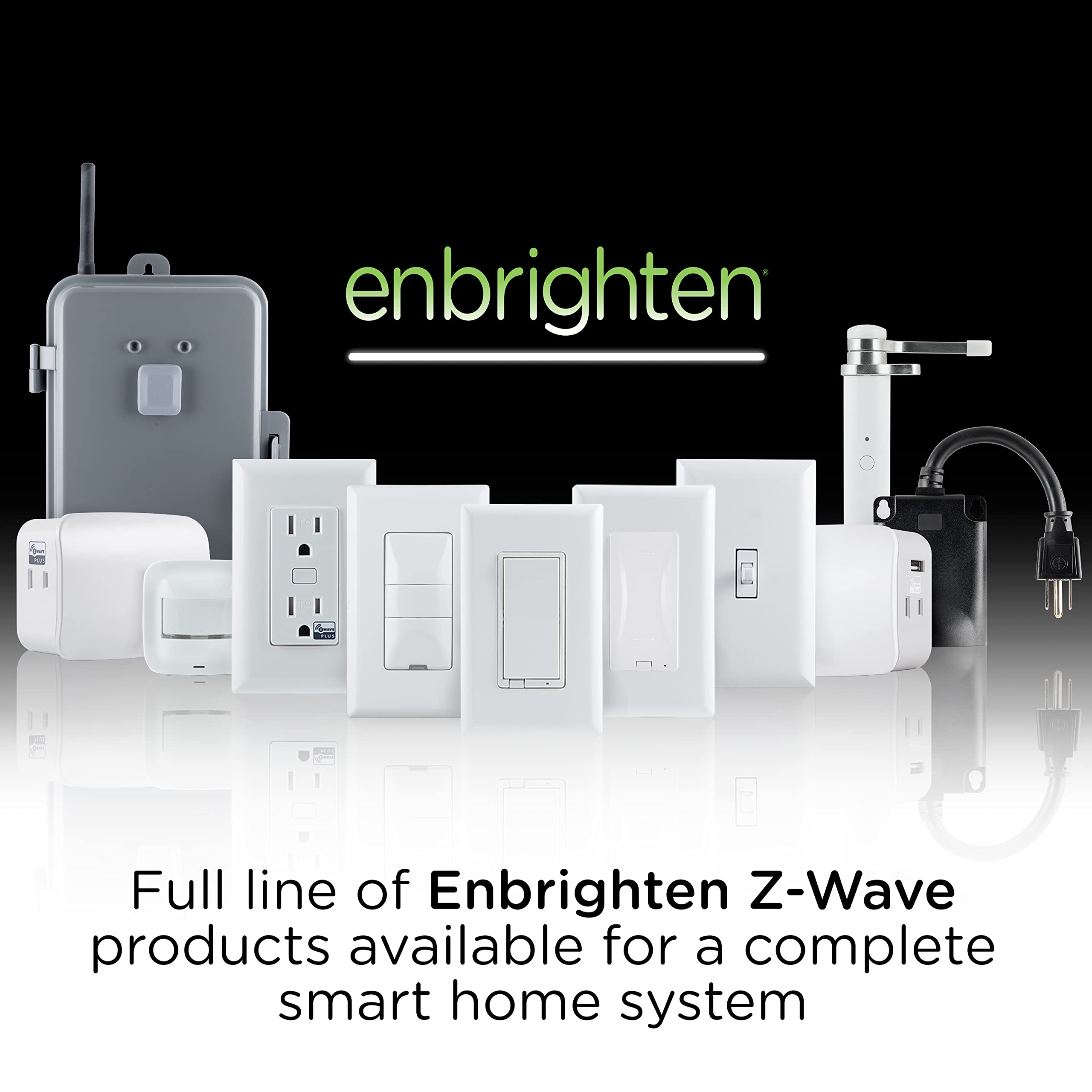Enbrighten Z-Wave Plus Smart Motion Light Dimmer, Works with Alexa, Google Assistant, SmartThings, Wink, Zwave Hub Required, Repeater/Range Extender, 3-Way Compatible, Dimmer Switch, Smart Home, 26933