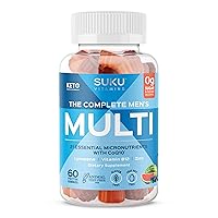 Complete Men's Multi - MicroNutrients: CoQ10, Lycopene Gummies for Prostate Health - Easy to Chew - Non GMO, Gluten Sugar Free - Mixed Fruit Fusion Gummy Vitamins, 60 Count