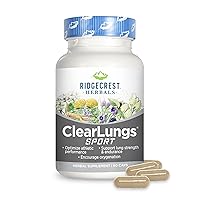 ClearLungs Sport, Oxygen Intake and Lung Support Formula with Cordyceps, Rhodiola, Eleuthero (60 Vegan Caps, 30 Serv)