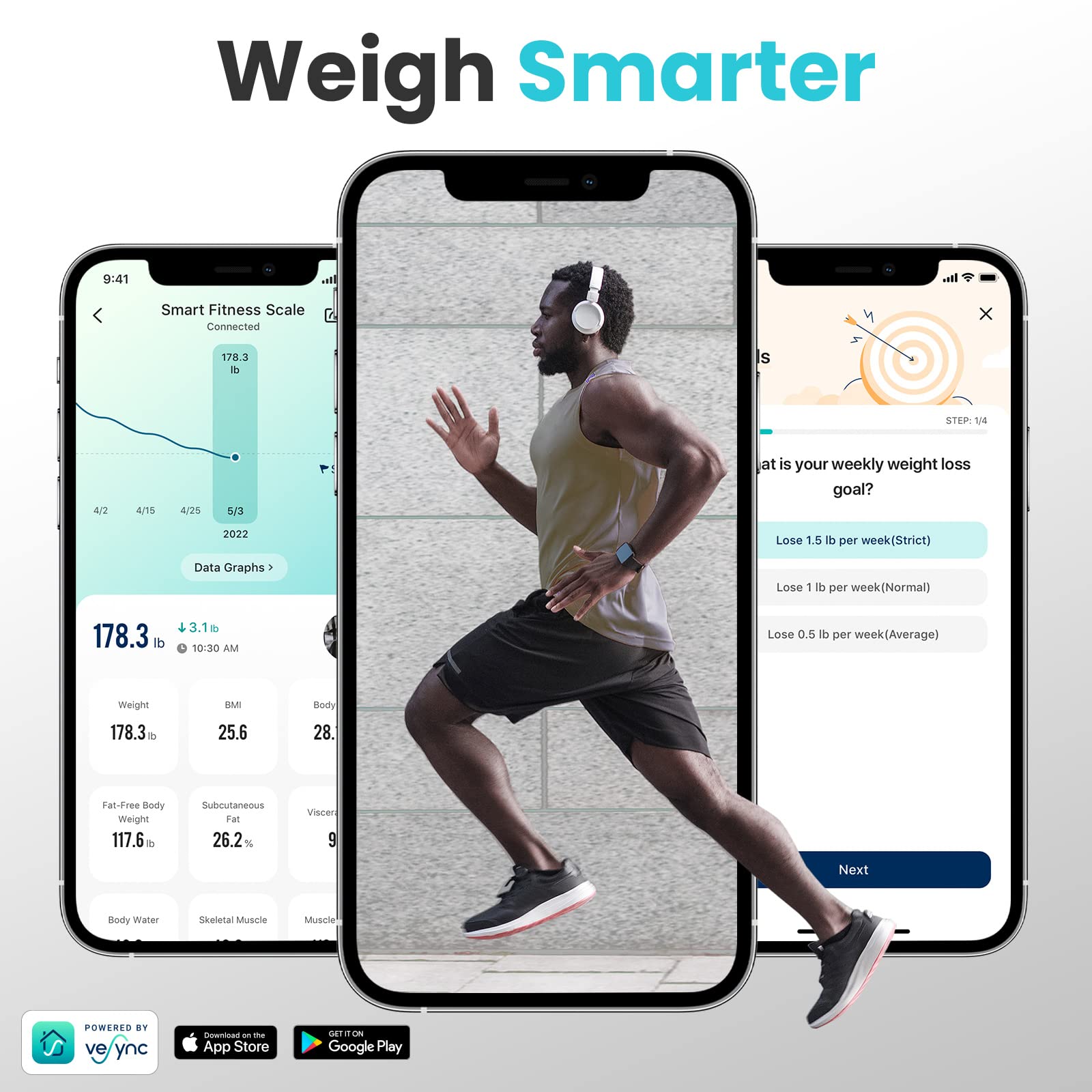 Etekcity Smart WiFi Scale for Body Weight, FSA HSA Store Approved, Compatible with Apple Health, Accurate Body Fat Muscle Mass Biometric Analysis, Digital Bathroom Measurement Device for Fitness