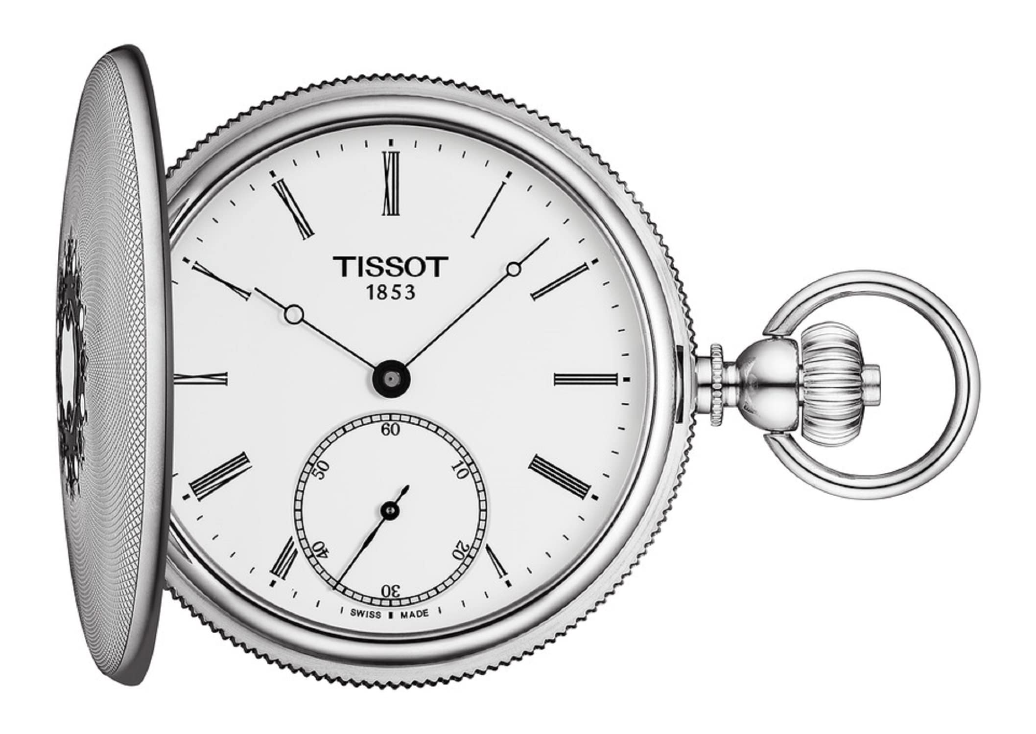 Tissot Savonnette Hand Wind White Dial Men's Pocket Watch T867.405.19.013.00