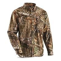 Guide Gear Camo Shirts for Men, Button Up Shirts Long Sleeve Camouflage for Hunting