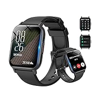 Onefun Smartwatch, Bluetooth 5.3 Calling Function, 1.85 Inch Large Screen, 100 Various Exercise Modes, Pedometer, Weather Forecast, Music Control, Free Dial Setting, GPS Function, Multi-Language, Long