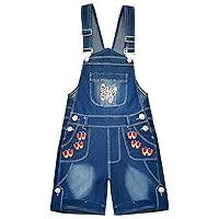 Peacolate 3-11T Little&Big Kids Girls Jumpsuit&Rompers Bib Overalls Colorful Tie-dye Shortalls Suspender Shorts Jeans Pants…