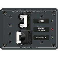 Blue Sea Systems 8032 Traditional Metal Panel - 120V AC 30A Toggle Source Selector