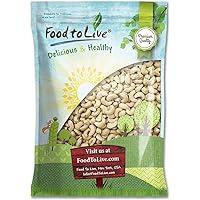 Food to Live - Raw Cashews, 10 Pounds Non-GMO Verified, Deluxe Whole Nuts, Unsalted, Unroasted, Size W-320, Vegan, Kosher, Bulk, A good source of Phosphorus, Magnesium, Copper & Manganese.