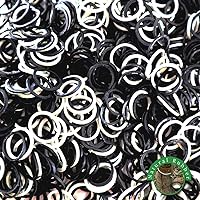 3000 Pcs Rubber Bands 0.6 lb Hair Band Soft Elastic Hair Accessories Braids Mini Hair Ties Stretchy Made in Vietnam Hair Ties No Damage Rubber Bands for Hair (Black/White - 12 Pack of 250 Pcs)