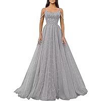 Silver Prom Dresses Long Plus Size Sequin Formal Evening Gown Off The Shoulder Sparkly Dress Size 18W