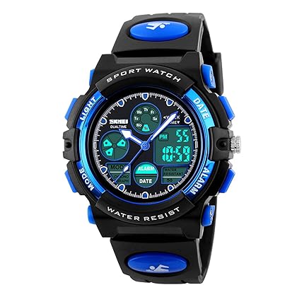 Dayllon Kids Digital Watch Outdoor Sports 50M Waterproof Electronic Watches Alarm Clock 12/24 H Stopwatch Calendar Boy Girl Wristwatch