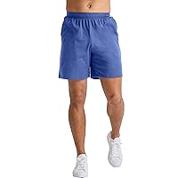 Hanes Men's Originals Cotton Pockets, Pull-On Jersey Gym Shorts, 7