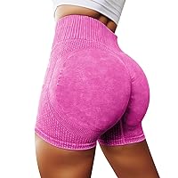 Women's High Waisted Biker Shorts Butt Lifting Tummy Control Gym Shorts Slim Fit Stretch Fitness Yoga Leggings Shorts