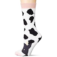 K. Bell Women's Fun Animal Crew Socks-1 Pairs-Cool & Cute Wordplay Novelty Gifts