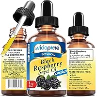 BLACK RASPBERRY SEED OIL WILD GROWTH RAW. 100% Pure VIRGIN UNREFINED Undiluted 1 Fl.oz.- 30 ml. For Face, Body, Hair and Lip Care. by myVidaPure