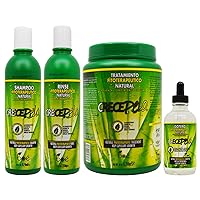 Crece Pelo Fitoterapeutico Natural Shampoo & Rinse & Treatment & Gotero 