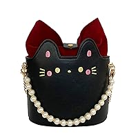 CREHNIL Kawaii Cat Purse Kitty Shaped Shoulder Crossbody Handbag For Girls