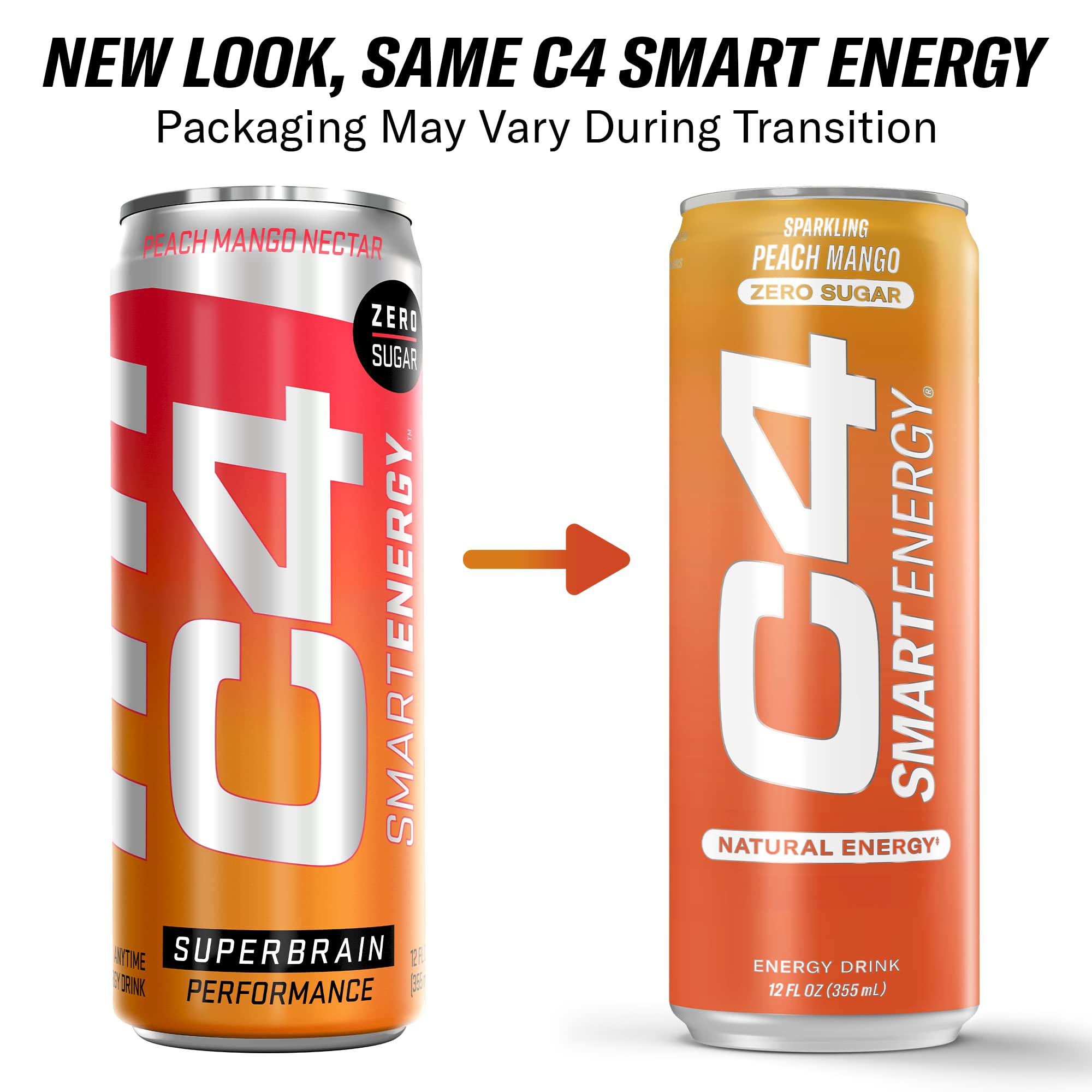 C4 Energy & Smart Energy Drinks Variety Pack, Sugar Free Pre Workout  Performance Drink With No Artificial Colors or Dyes, Zero Calorie, Coffee  Substitute or Alternative, 4 Flavor Variety 12 Pack Brain