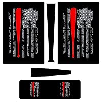 American Flag Baseball Bat Decal Stickers Cover Skin Full Wrap FacePlate Stickers Compatible with P-S-5