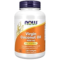 NOW Supplements, Virgin Coconut Oil 1000 mg, Cold Pressed and Unrefined, 120 Softgels