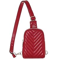 NEICOA Small Sling Bag for Women Trendy Crossbody Fanny Packs Faux Leather Chest Purse for Women
