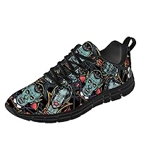 Halloween Shoes for Women Men Running Walking Tennis Sneakers Lightweight Athletic Shoes Gifts for Men Women