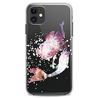 TPU Case Compatible with iPhone 15 14 13 12 11 Pro Max Plus Mini Xs Xr X 8+ 7 6 5 SE Flexible Silicone Print Pink Women Colorful Kids Clear Cute Girly Slim fit Figure Design Cute Mermaid Luxury