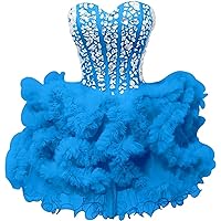 Women's Sparkly Tulle Homecoming Dresses Short Teens Prom Cocktail Dress Quinceanera Dresses