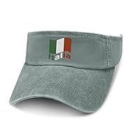 Italian Flag Leaky Top Denim Hat Print Sun Visor Hat Baseball Cap Golf Hat for Adult