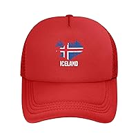 Island-Flagge, T-Sonnenkappe, für Herren und Damen, bequem, atmungsaktiv, Vintage-Stil