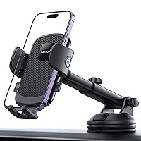 Lamicall Cell Phone Holder Car - [Ultra 70LBS Suction] Phone Mount for Car Quick Release Adjustable Car Phone Holder Mount Dashboard for iPhone Samsung Smartphone (Dark Grey)