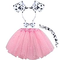 Spooktacular Creations Child Animals Costume Set with Tutu, Headband Collar and Tail, Cosplay Accessory Kit for Girls
