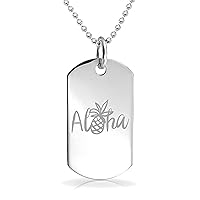 Aloha with O pineapple Custom Engraved Pendant Charm with Necklace Keychain Jewelry or Bags