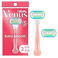 Gillette Venus Extra Smooth Razors for Women, 1 Razor, 2 Blade Refills, Designed for a Close, Smooth Shave