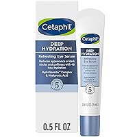 Deep Hydration Refreshing Eye Serum, 0.5 fl oz, 48Hr Hydrating Under Eye Cream to Reduce the Appearance of Dark Circles, With Hyaluronic Acid, Vitamin E & B5 (Packaging May Vary)