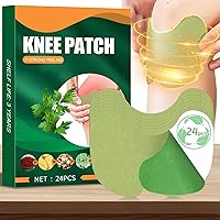 Knee Patches, 24 Count Knee Relief Patch, Knee Joint Relief Patches, Herbal Knee Patches for Relief Heat Patches Wormwood Patch for Knee, Back, Neck, and Shoulder, Athletes, Seniors