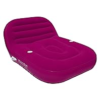 Airhead Sun Comfort Cool Suede Double Chaise Lounge Pool Float, Lake Chair