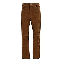 Men's Leather Pant Tan Cow Suede Motorcycle Style Soft Strong Jean Style Trouser 501
