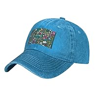 Cartoon Science Theme Print Outdoor Baseball Cap Dad Hat with Unisex Adjustable Trucker Cap Sun Hats Sport Hat
