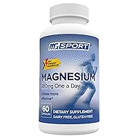 Magnesium Supplement - High Absorption Supplement with Vitamins B6, D, E - Relieves Leg Cramps & Muscle Support - 60 Servings