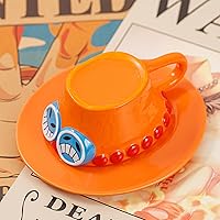 Novelty Creative Anime One Piece Fun Coffee Mugs Ceramic Coffee Tea Milk Cup Office Cup Gift for Adults Kids Birthday