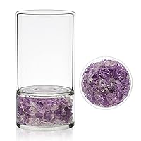 Crystal Water Bottle,260ml Natural Amethyst Drinking Glass Cup,Ideal Healing Crystal Gift