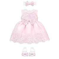 Baby Girl Newborn Pink Embroidered Princess Dress Gown 6 Piece Deluxe Set 0-3 Months