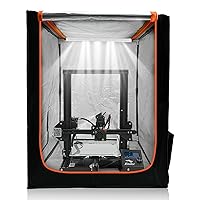 3D Printer Enclosure with LED Lighting, Fireproof Dustproof Tent Constant Temperature Protective Cover for Creality Ender 3/Ender 3 Pro/Ender 3V2/Ender 3S1/Neo/Anycubic Elegoo, Large