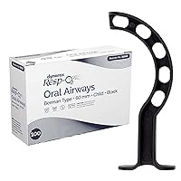 Dynarex Berman Oral Airway Assist Device - Disposable Airway Adjuncts - Slotted Sides, Midway Opening, Color-Coded Bite Lock - 60mm Child, 100-Count