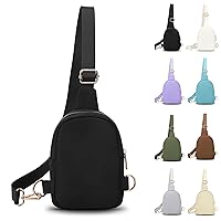 Crossbody Sling Bag，Waist Belt Bag Women Sling Chest Bag with Ajustable Strap Small Trendy Sling Crossbody Bag Black